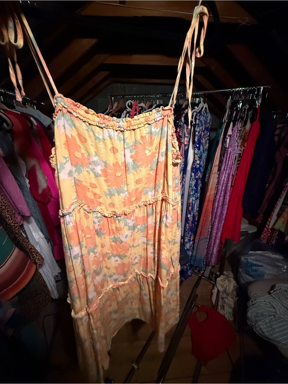 Rails Yellow Floral linen Dress with Pastel Accents
